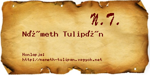 Németh Tulipán névjegykártya